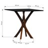 mesa jantar tie quadrada 80x80 preto 4