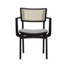 cadeira apollo preta com bracos linho bege 3