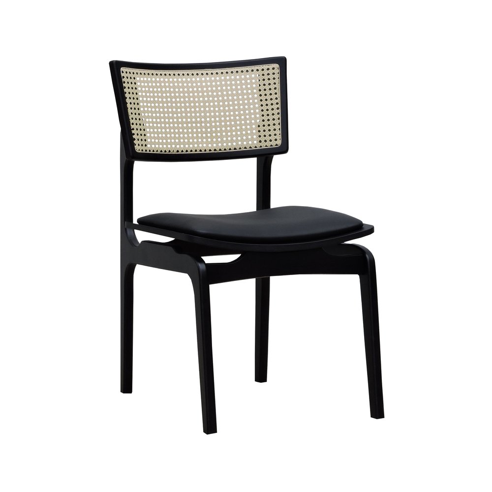 cadeira apollo preta sem bracos corano preto 1