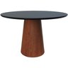 mesa de jantar base cone laqueado preto amendoa 3