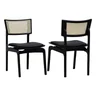 kit 2 cadeiras apollo preta sem bracos corano preto