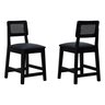kit 2 banquetas baixa cadeira gabi preto corano preto