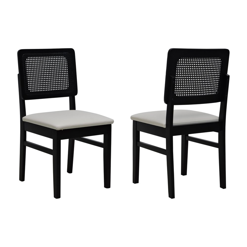 kit 2 cadeiras lyon preto corano bruma