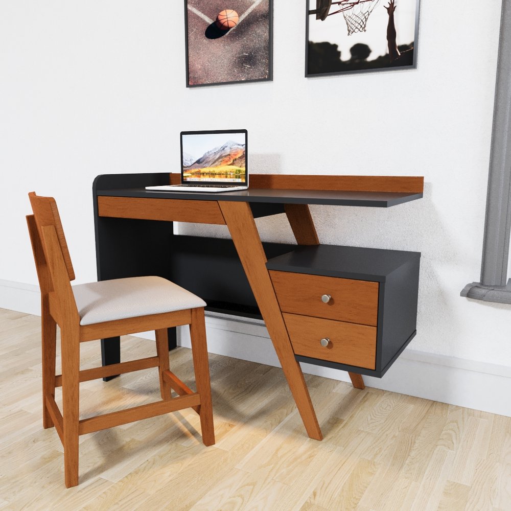 escrivaninha 3 gavetas skrive