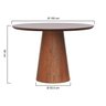 mesa de jantar base cone laminado cinamomo 2 dimensoes 150