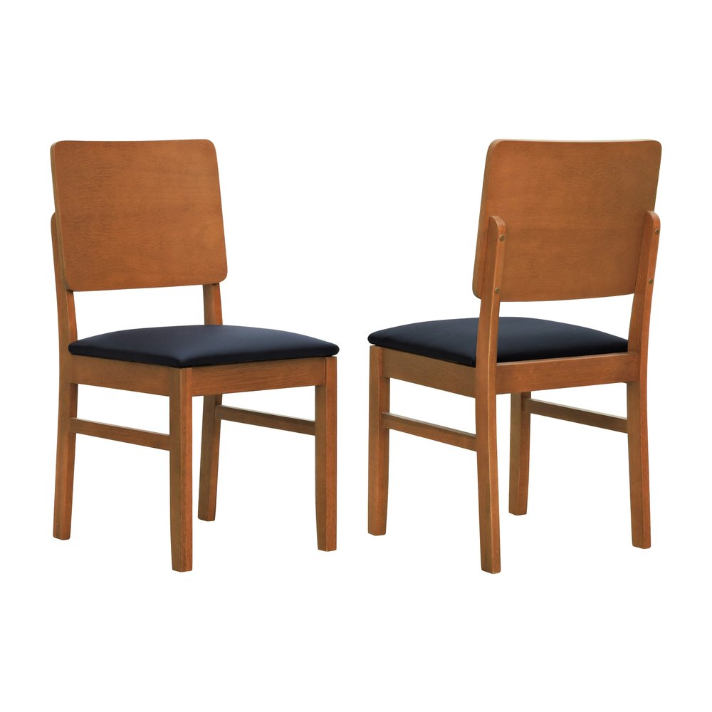 kit 2 cadeiras queops corano preto