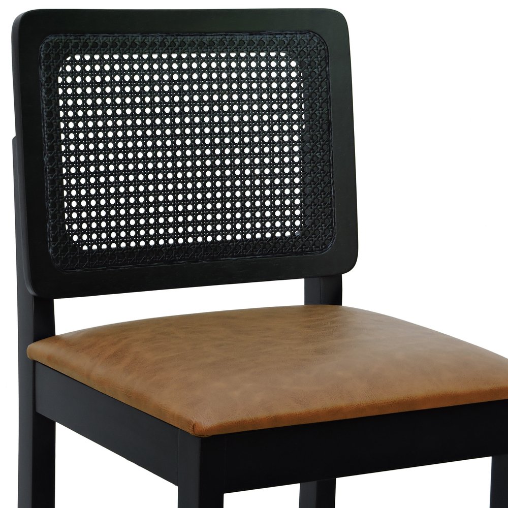 banqueta alta bistro lyon preta corano marrom mescla 6