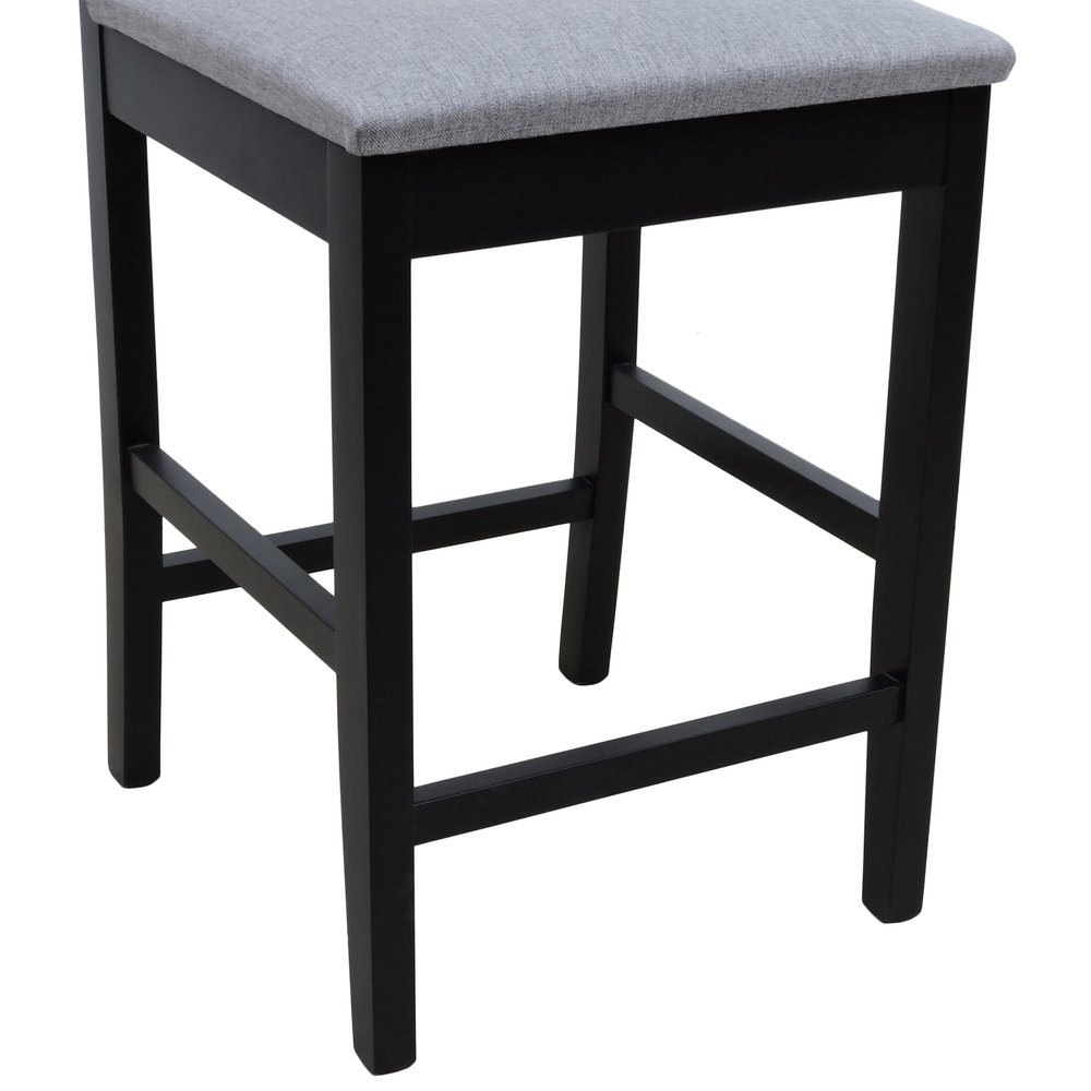 banqueta media perola preta assento linho cinza mescla 8