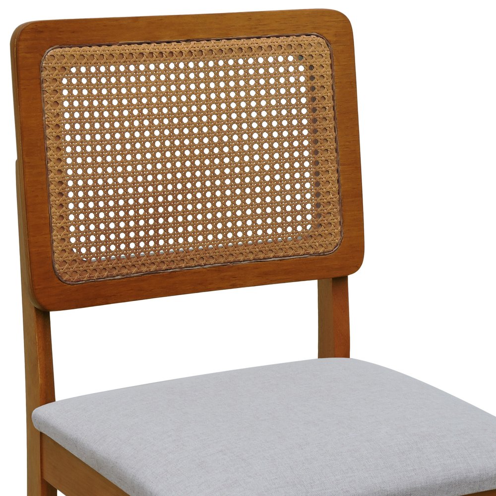 cadeira lyon telinha amendoa linho bege mescla impermeavel 6