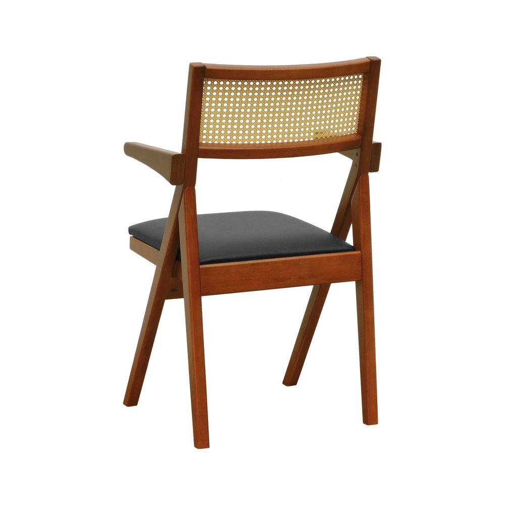 cadeira ype amendoa com bracos corano preto 3