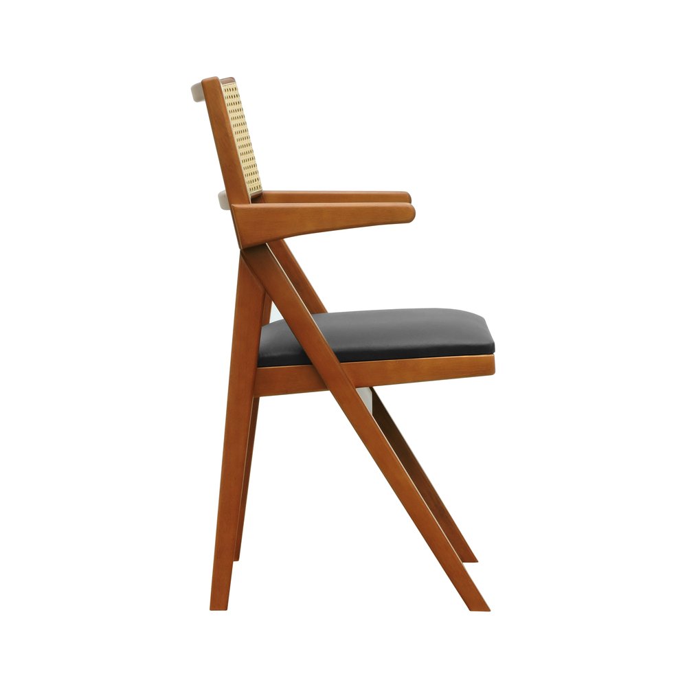 cadeira ype amendoa com bracos corano preto 5