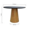 mesa cone base natural preto com preto 2 dimensoes o 120 cm