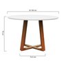 mesa de jantar madri laqueado branco 3 o150 cm