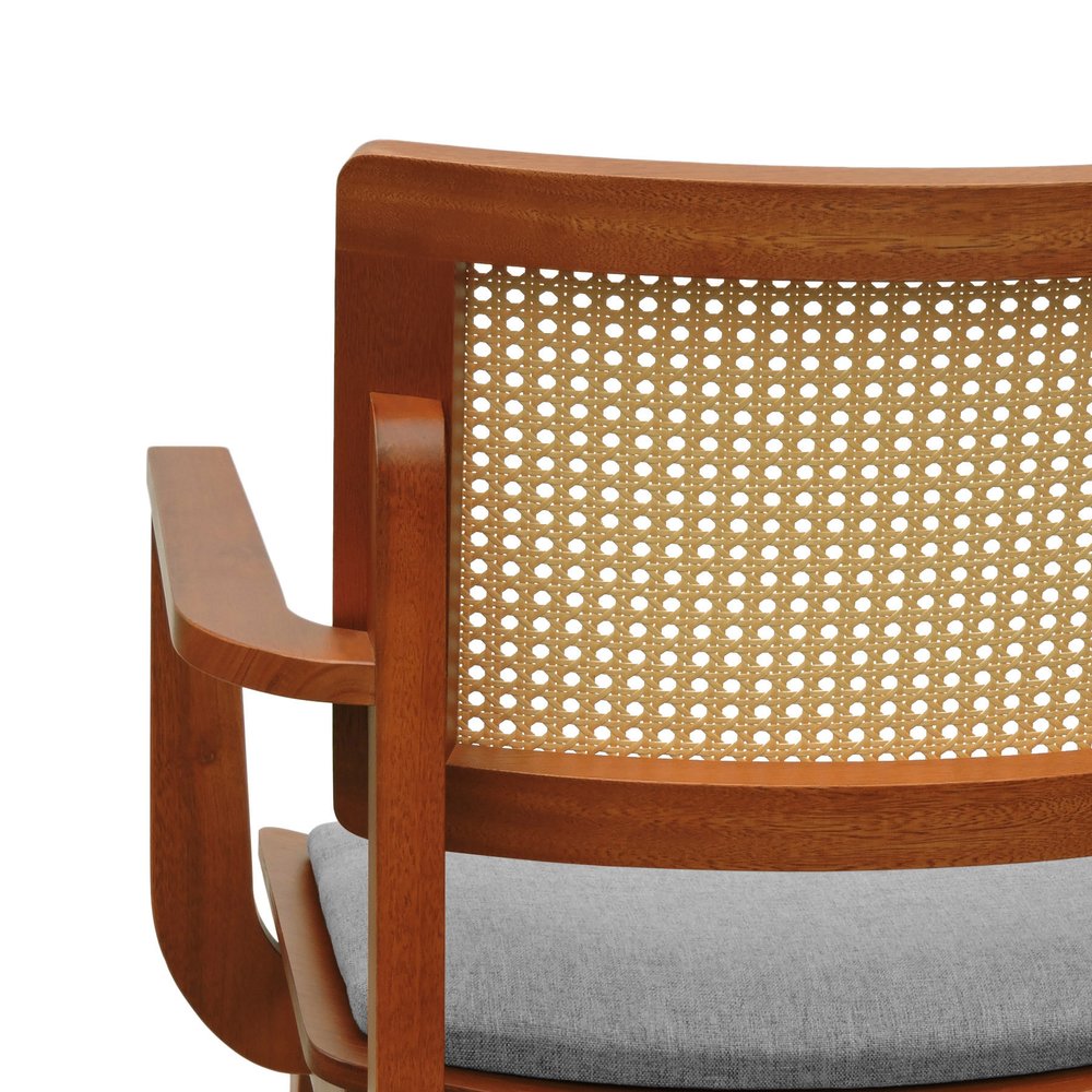 banqueta alta bistro gus com bracos amendoa linho cinza m impermeavel 8