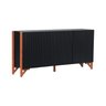 buffet 3 portas decor preto amendoa 1