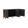 buffet 3 portas decor preto amendoa 3