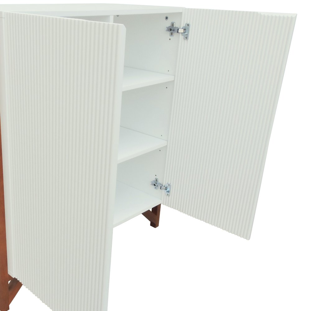 buffet alto 2 portas decor off white amendoa 8