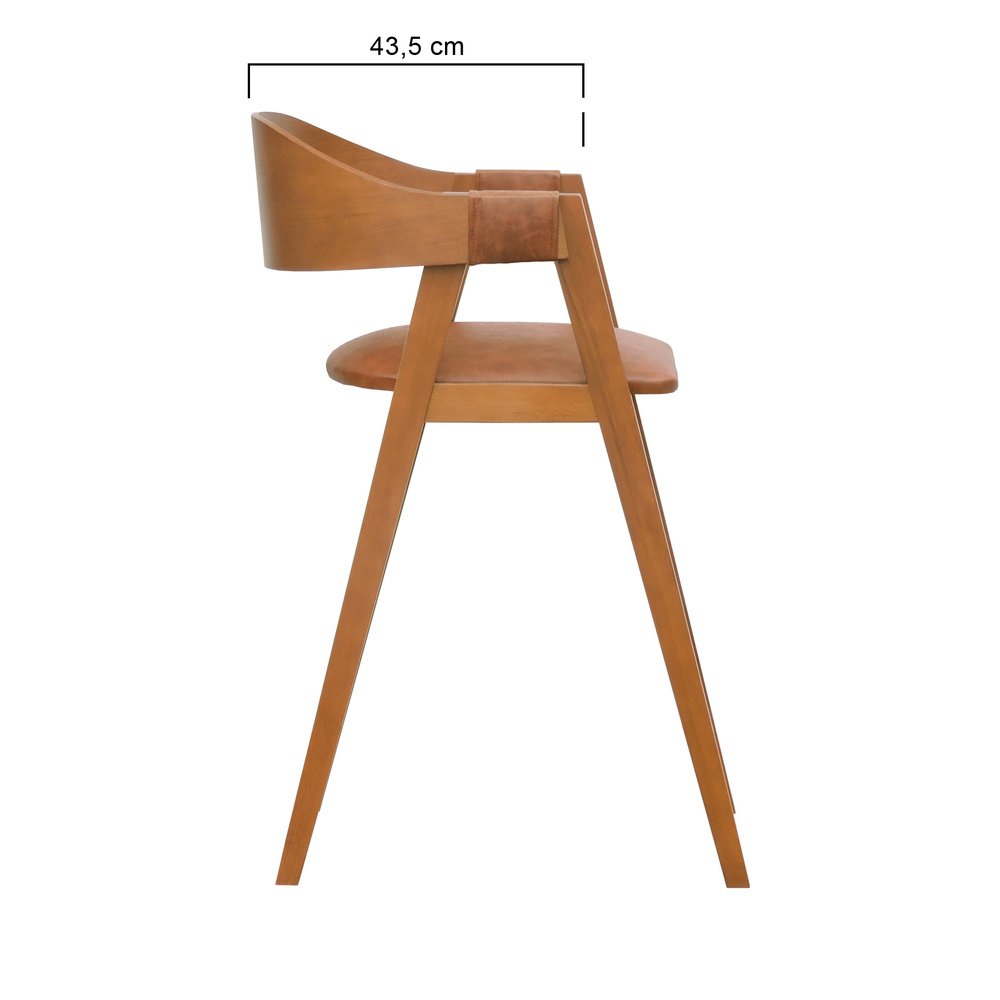 banqueta alta bistro miami amendoa corano marrom mescla 5 dimensoes