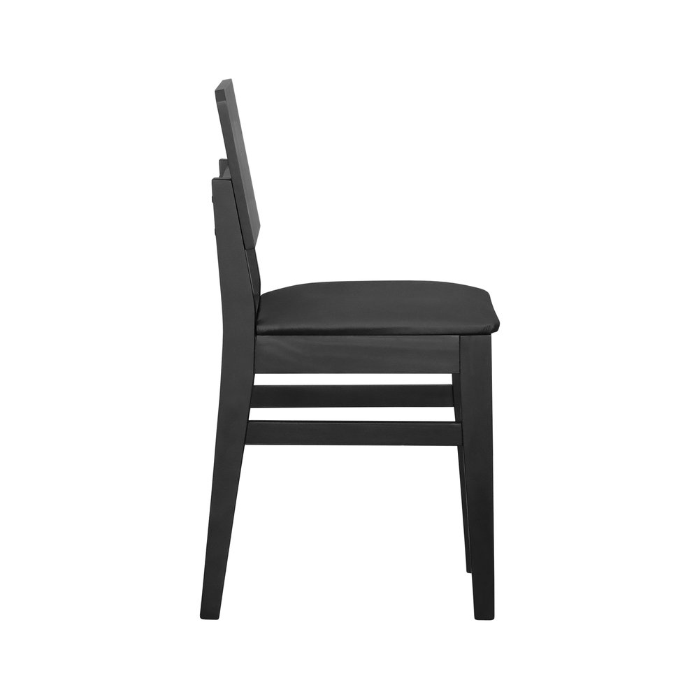 cadeira linhas estofada preto corano preto 5