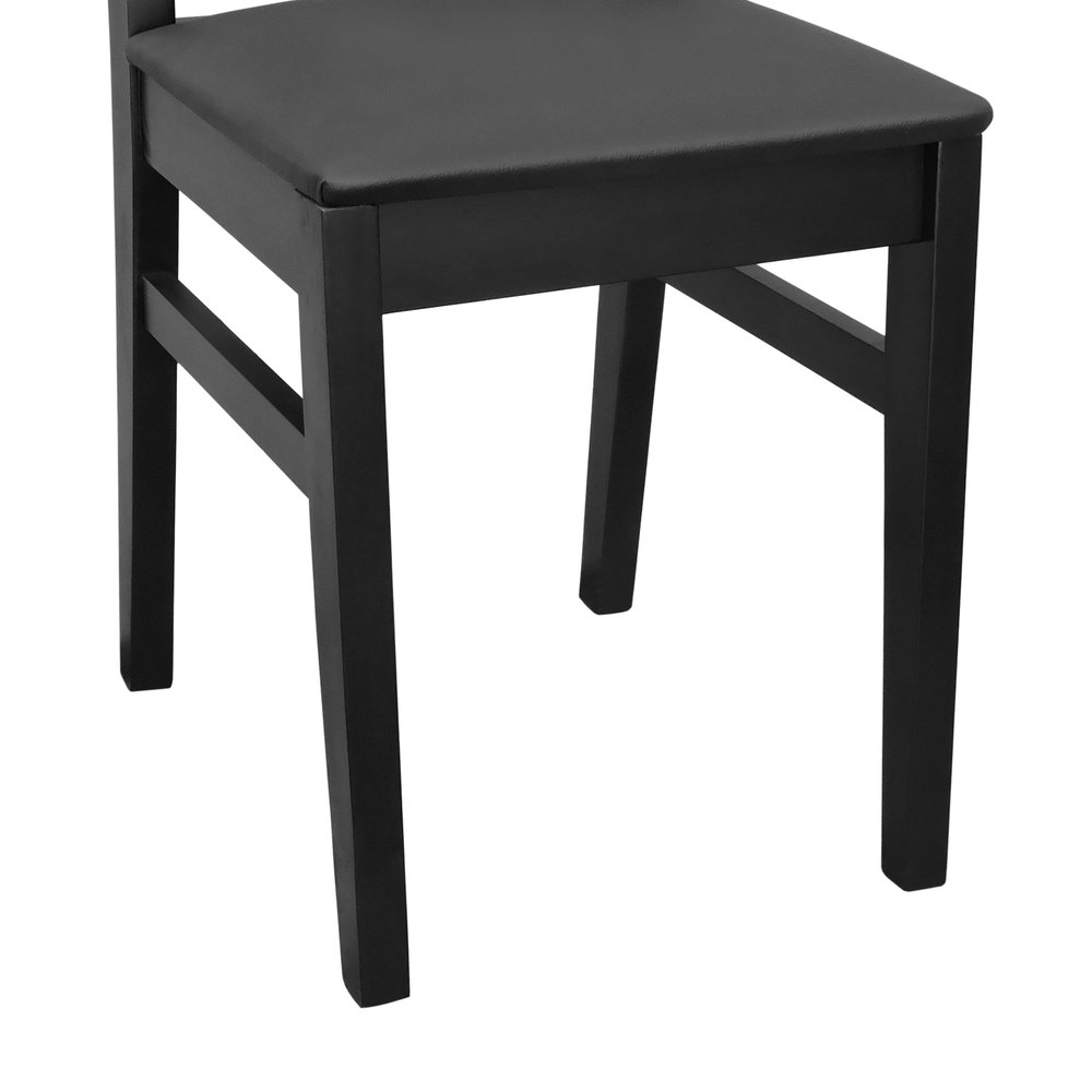 cadeira linhas estofada preto corano preto 7