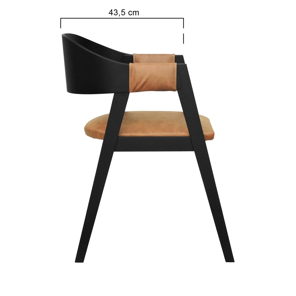 cadeira miami preto corano marrom mescla 6