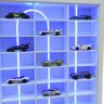 estante miniaturas com led azul roma 3