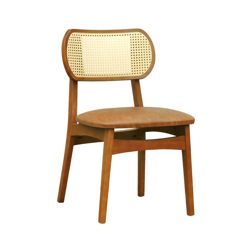 Cadeira Organik Encosto Anatômico com Telinha Rattan Natural