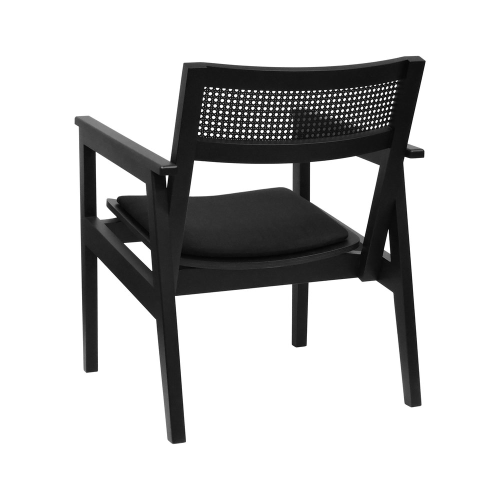 poltrona gusty preta linho preto textura 3