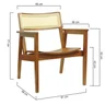 poltrona gusty amendoa assento madeira 2 dimensoes