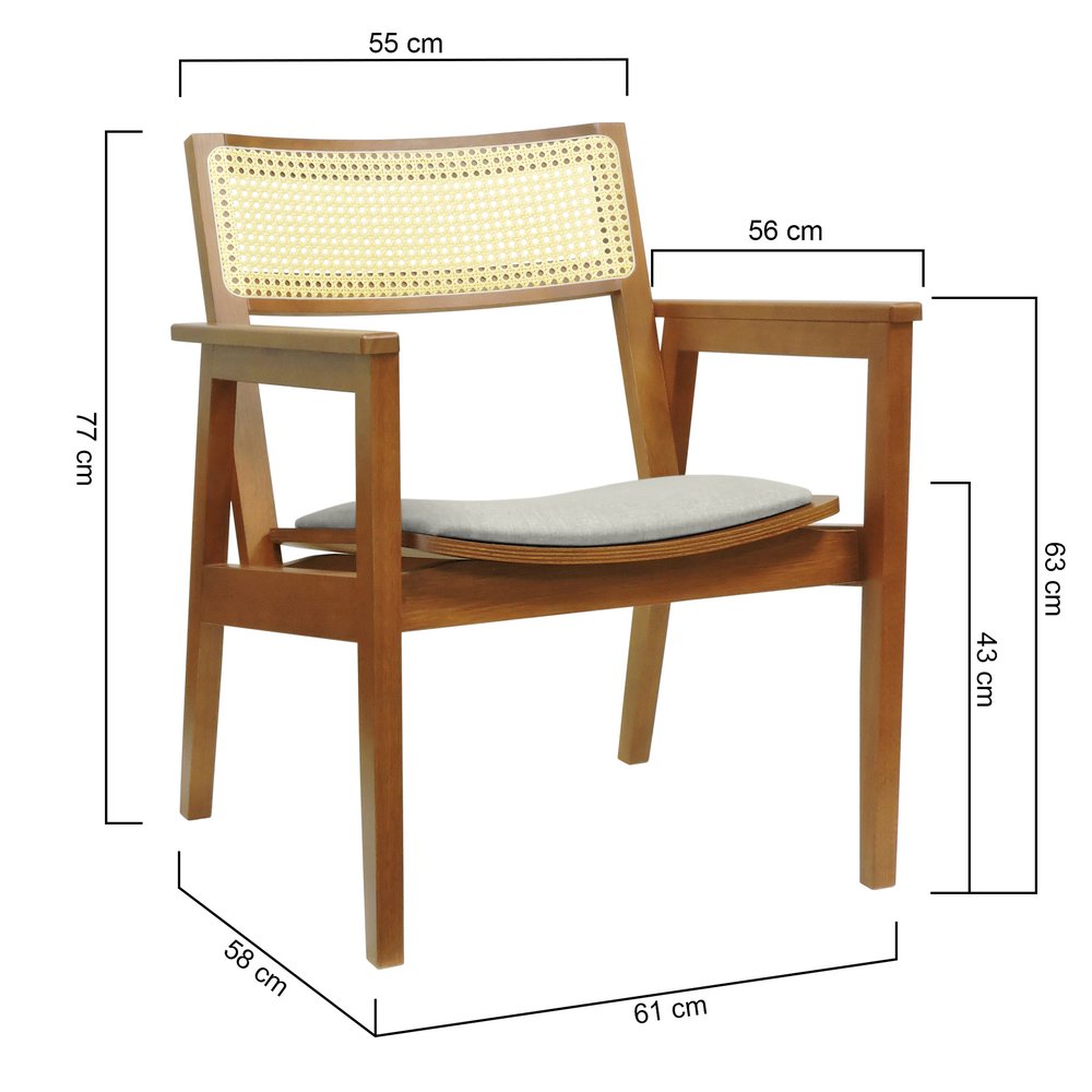 poltrona gusty amendoa linho bege mescla impermeavel 2 dimensoes