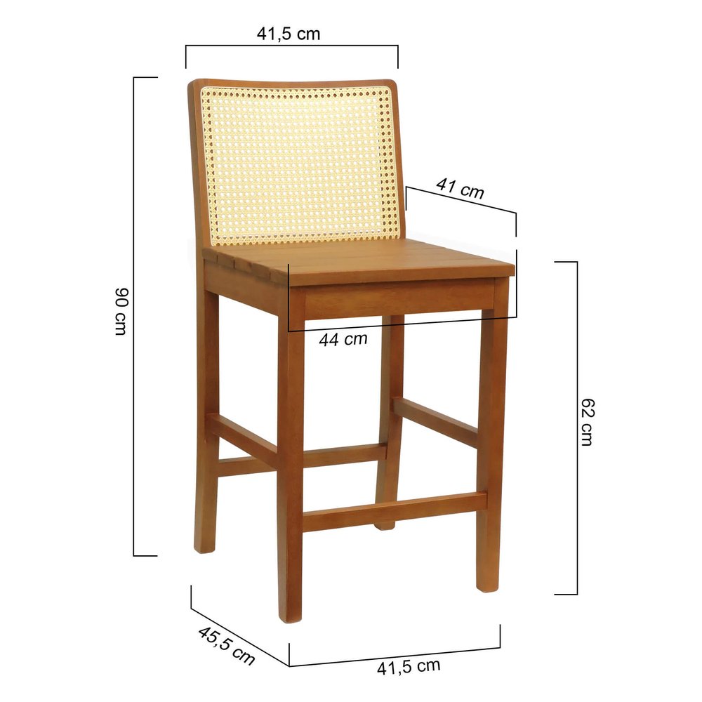 banqueta media perola amendoa ripado amendoa 2 dimensoes