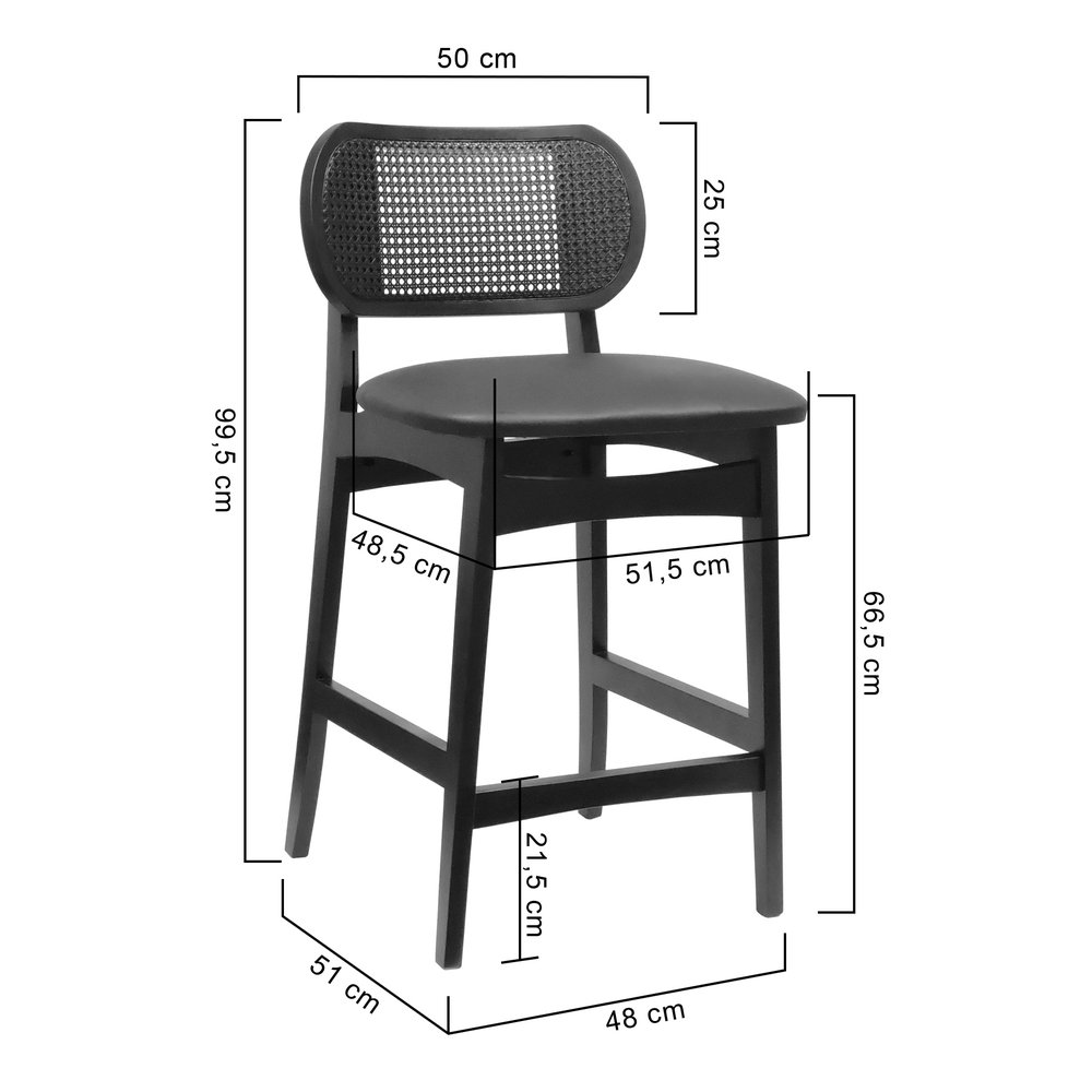 banqueta organik preto corano preto 2 dimensoes