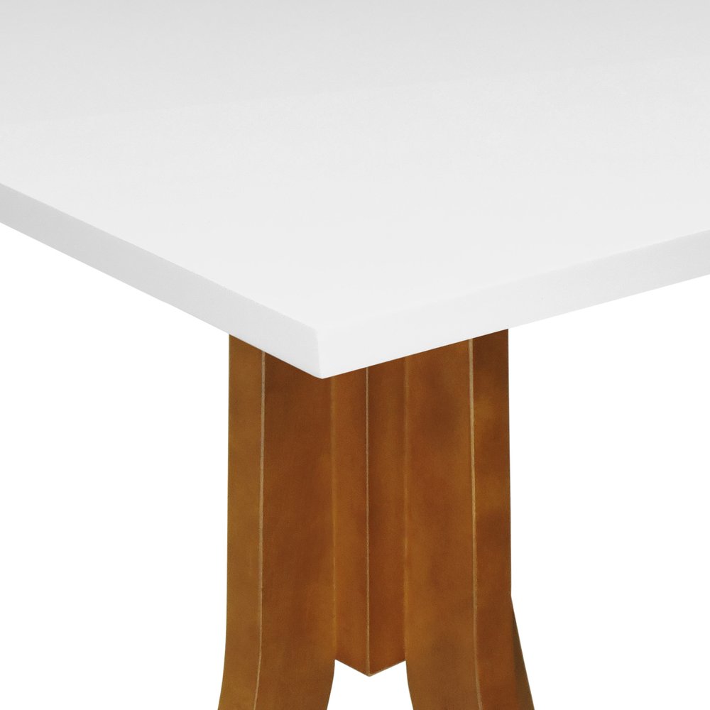 mesa bistro sevilha amendoa tampo quadrado branco 4