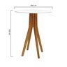 mesa bistro sevilha amendoa tampo redondo o80 branco 2 dimensoes