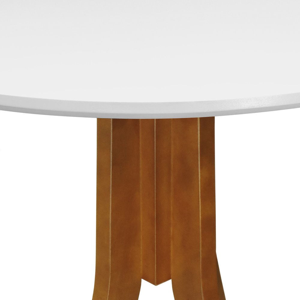 mesa bistro sevilha amendoa tampo redondo o80 branco 4