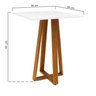 mesa bistro madri amendoa tampo quadrado branco 80x80cm 2 dimensoes