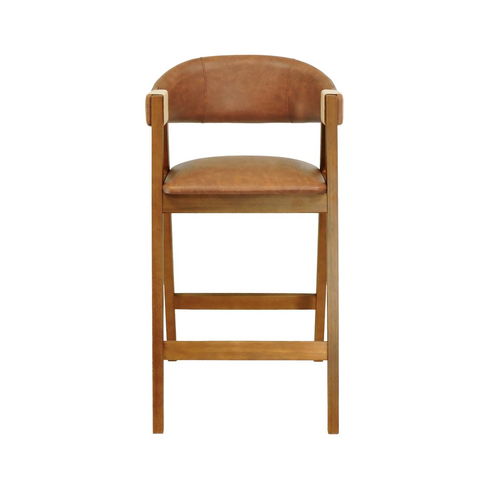 banqueta alta bistro florida amendoa corano marrom mescla corda dourada 4