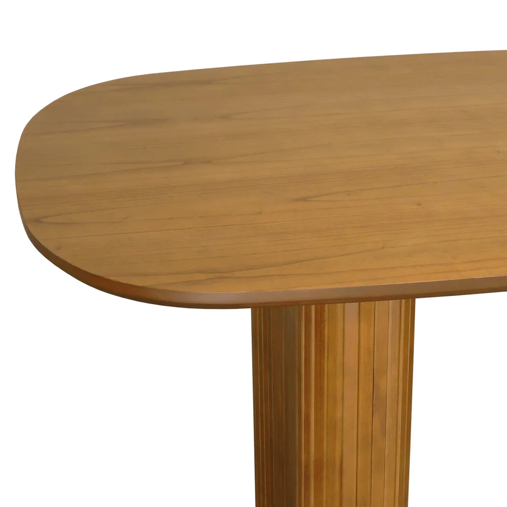 mesa de jantar organik tampo laminado 210x108cm amendoa 7