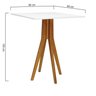mesa bistro sevilha amendoa tampo quadrado branco 2 dimensoes