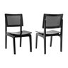 kit 2 cadeiras gus assento madeira preto