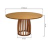 mesa de jantar armonia base redonda tampo redondo laminado dimensao o150