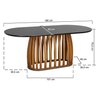 mesa de jantar armonia base retangular tampo oblongo 180x90cm preto 2 dimensoes