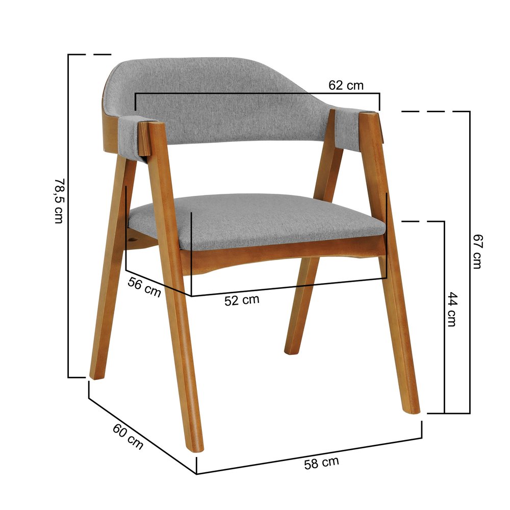 cadeira new york amendoa linho cinza m imp 2 dimensoes