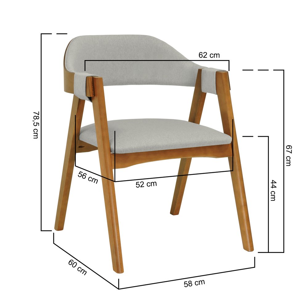 cadeira new york amendoa linho bege m imp 2 dimensoes