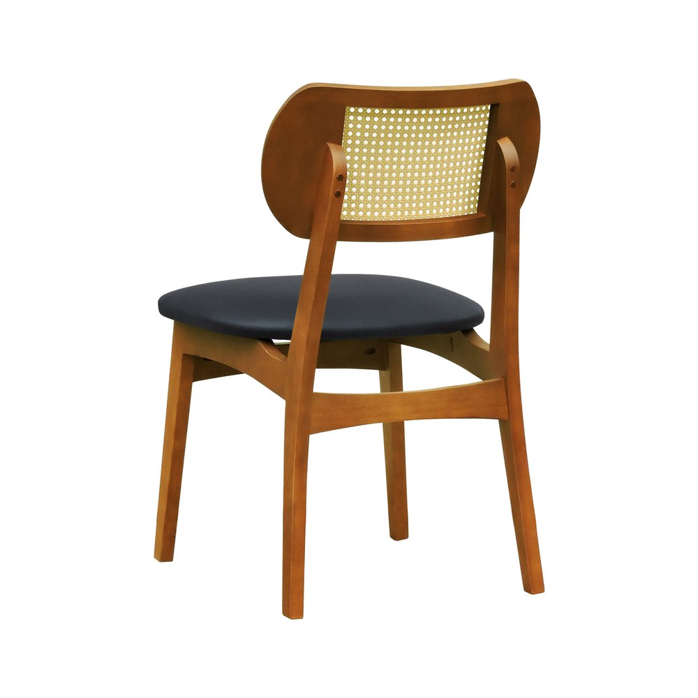 cadeira organik telinha natural corano preto 3 tapa furos