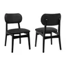 kit 2 cadeiras armonia preta corano preto