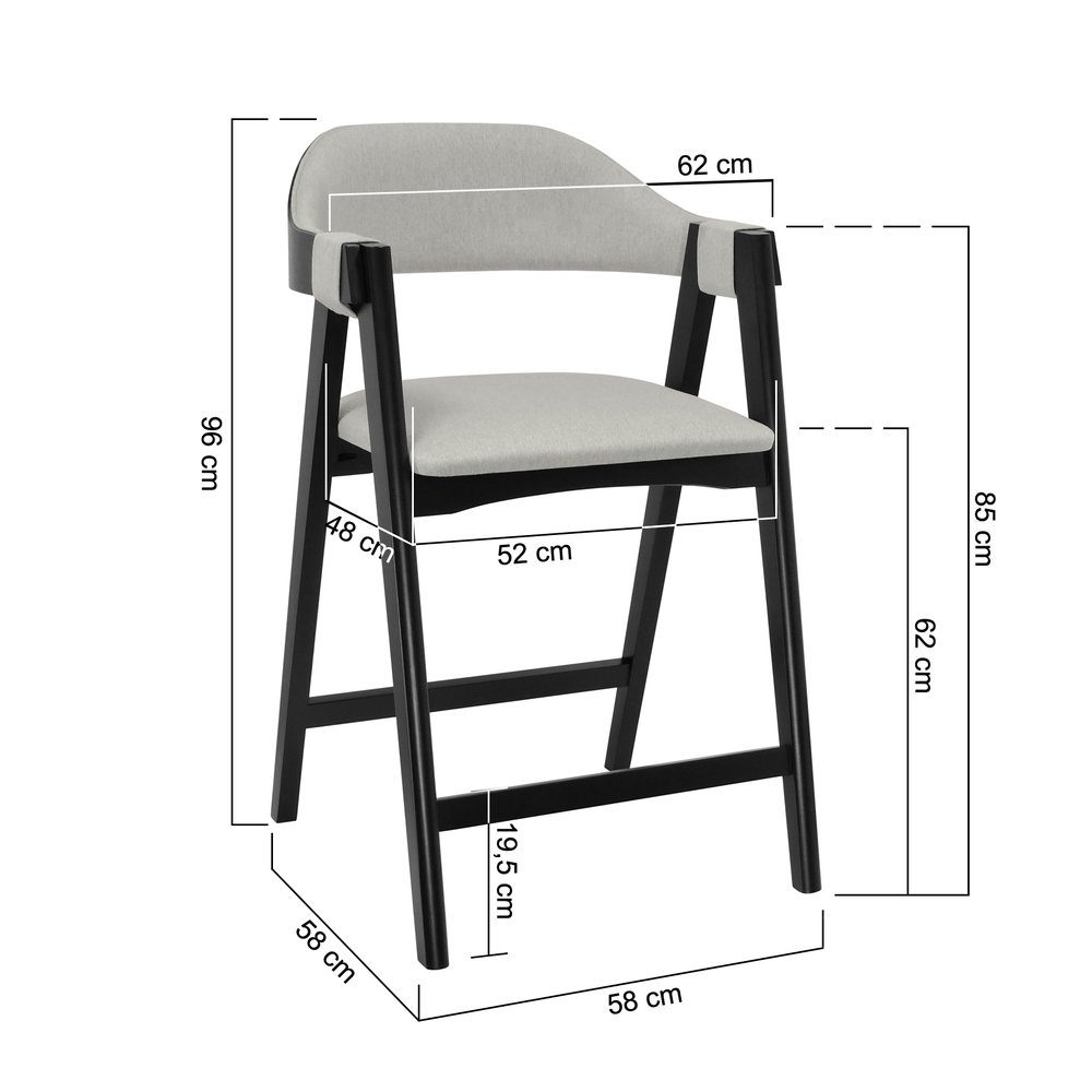banqueta new york preta linho bege m imp 2