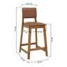 banqueta paris c 68cm altura assento e encosto estofado amendoa corano marrom mescla 2