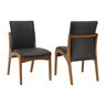 kit 2 cadeiras tulipa amendoa corano preto