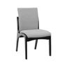 cadeira tulipa preta linho cinza mescla impermeavel 01